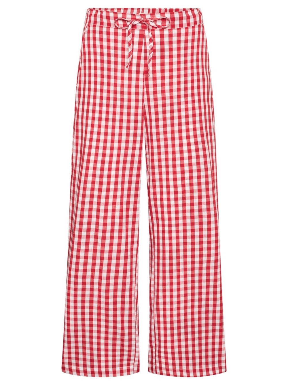 Sonderhaus Perfect Pants Red & White Gingham Relaxed Fit Cotton Pants Size XS - Picture 3 of 12